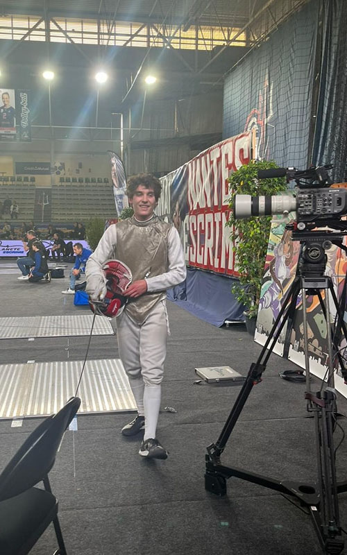 Eliot Chagnon du Cercle d'Escrime Melun Val de Seine (CEMVS) en compétition