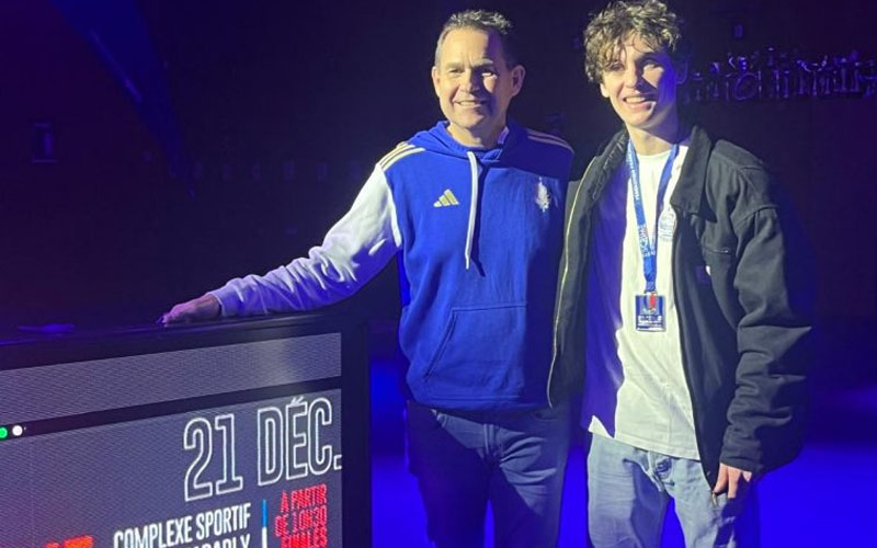 Eliot Chagnon du Cercle d'Escrime Melun Val de Seine (CEMVS) en compétition