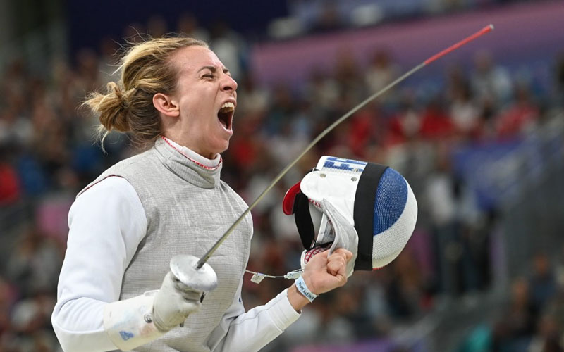 Pauline Ranvier du Cercle d'escrime Melun Val de Seine (CEMVS) au JO 2024
