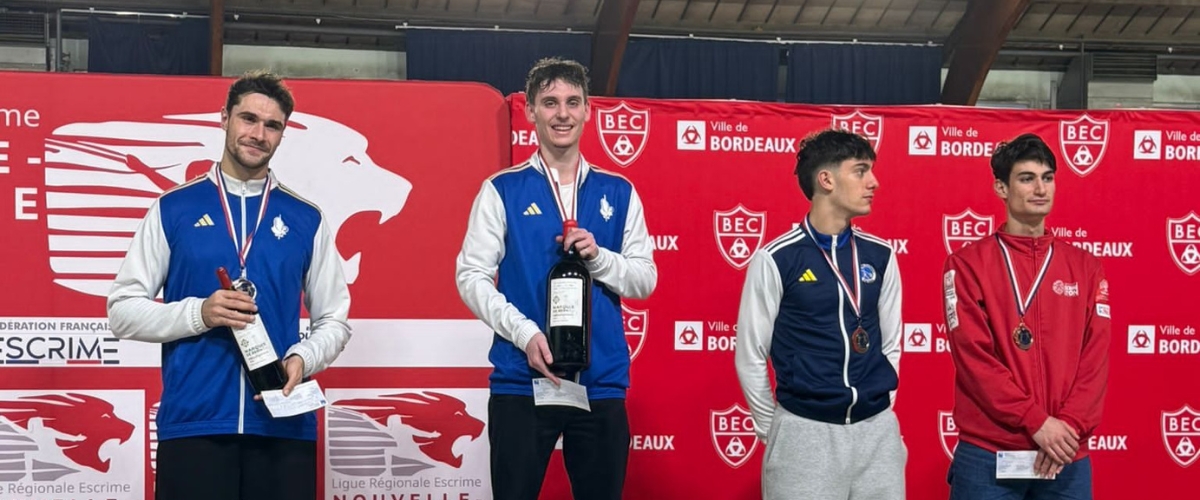 Podium EN Bordeaux Melun Escrime