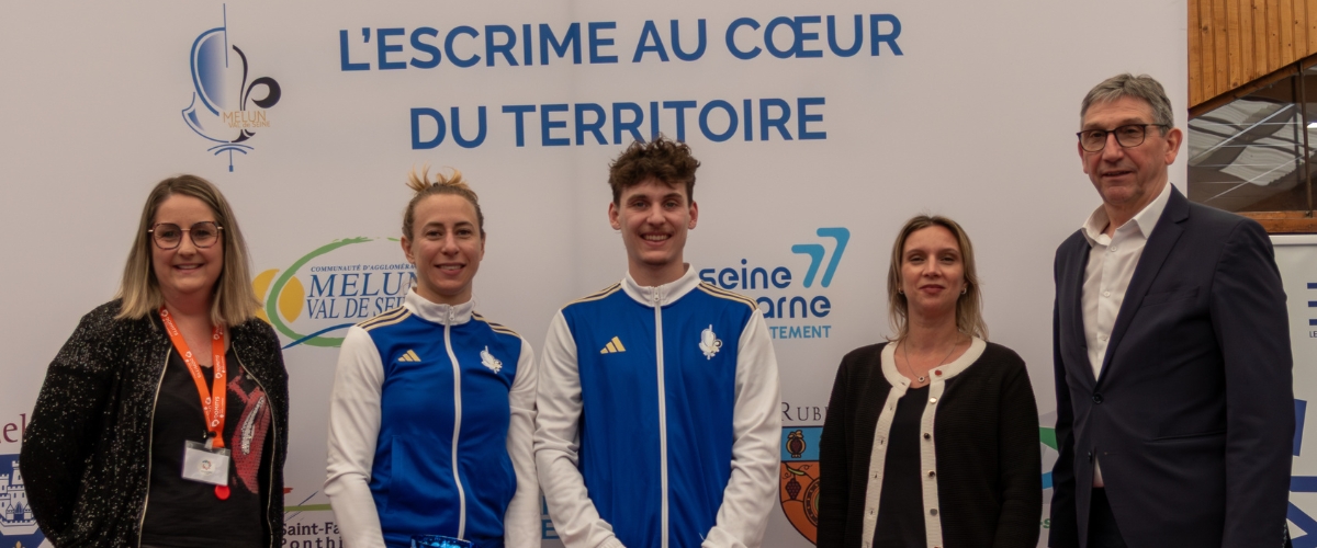 Podium Eliot et Pauline escrime Melun